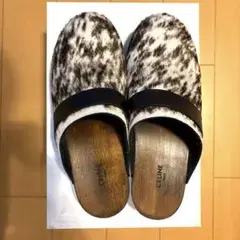 CELINE セリーヌ ハラコ サンダル ウッドソール