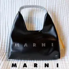 新品 MARNI マルニ ハンドバッグ　ロゴ　ブラック