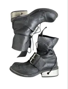 "dirk bikkembergs"belted metal heel boot