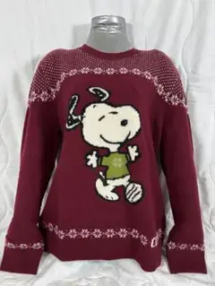 COACH×PEANUTS スヌーピー ニット セーター ボルドー M