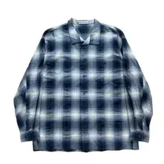 ISSEY MIYAKE MEN 90s 98AW 開襟 オンブレチェックシャツ