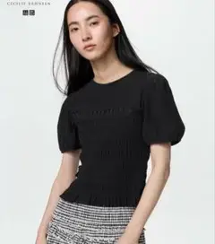 UNIQLO×セシリーバンセン　シャーリングボリュームスリーブT XL