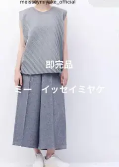 大人気　ANGLE PLEATS SHIRT チャコール