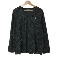 Re:Roen ロエン　七分袖Tシャツ　スカル刺繍　Vネック　ビッグサイズ　3L