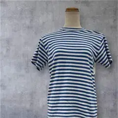 【tao COMME des GARCONS】ボーダー ドット柄 半袖Tシャツ