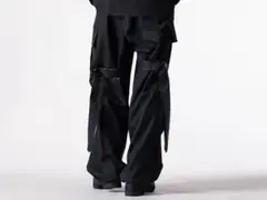 sulvam Gabardine cargo bondage pants