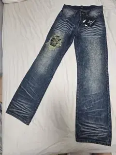 Xfrm トランスフォーム クラッシュデニムパンツ 鬼ヒゲ 　Size28