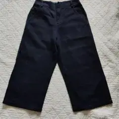 プランテーション　Plantationネイビー ワイド　クロップド丈パンツ