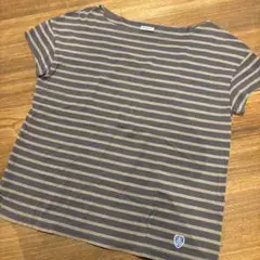 ORCIVAL 半袖ストライプTシャツ グレー