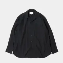 YOKO SAKAMOTO OPEN COLLAR SHIRT black