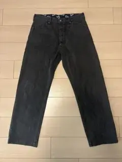 大幅値下げ 桃太郎ジーンズ ヘリンボーン ワークパンツ ブラック W32