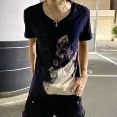 00s Y2K 291295=homme VネックTシャツ グラフィックギミック
