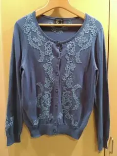 KEITA MARUYAMA 刺繍カーディガン ブルー
