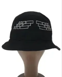 ZIGGURAT SILHOUETTE HAT - Black ロゴ刺繍