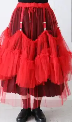♥♥新品タグ付きnoir kei ninomiya 赤チュールスカート