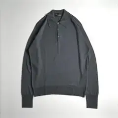 キャプテンサンシャイン ジョンスメドレー ニットポロシャツ グレー KS ウール