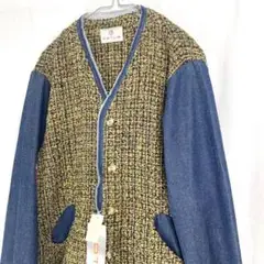 90s FOTUS Denim Nocollar Jacket