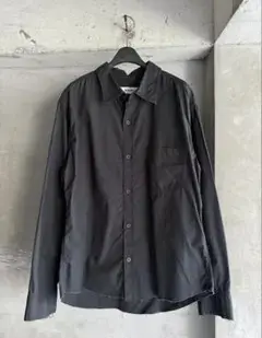 sulvam Black Oversized Cut-Off Shirt