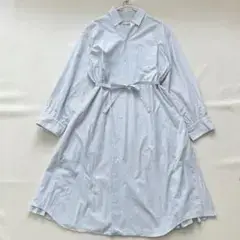 美品✨ジュンヤワタナベコムデギャルソン ストライプシャツワンピース ホワイト S