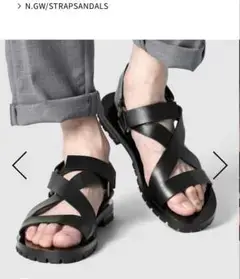 ランバンコレクション N.GW ストラップ レザーサンダル 美品 41 定価7万