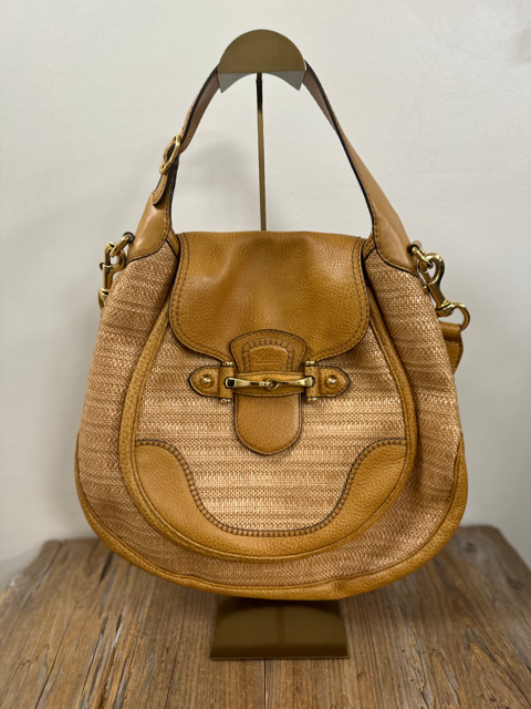Gucci Pelham Raffia Hobo