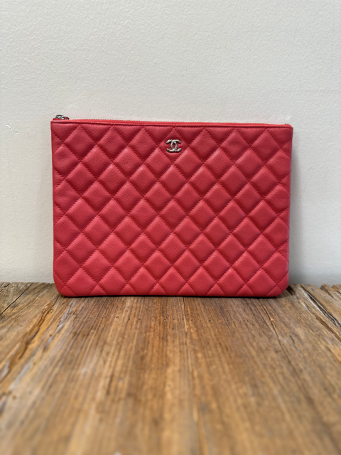 Chanel Quilted Caviar Medium Cosmetic Pouch