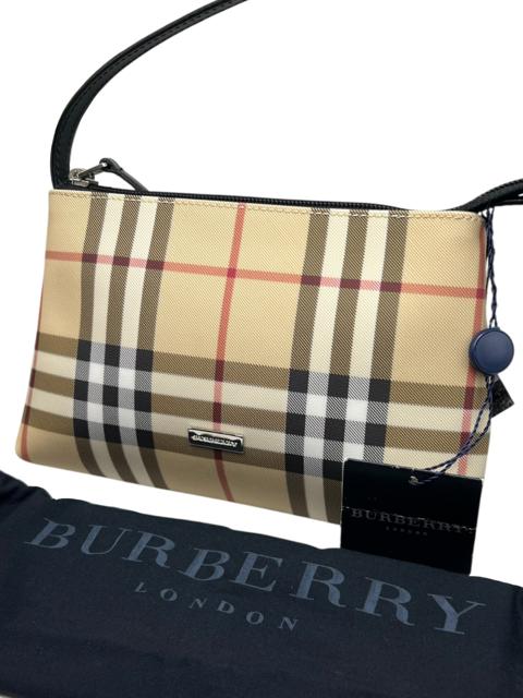 VINTAGE BURBERRY BAG POUCHETTE BEIGE NOVA CHECK BNWT gallery