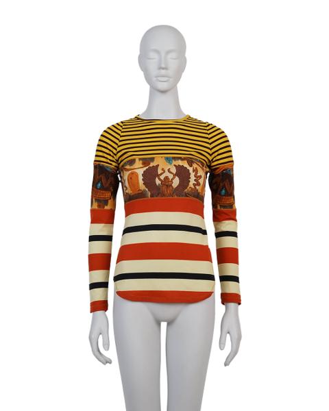 Jean Paul Gaultier S/S1997 Hieroglyphics Print Long Sleeve Top gallery