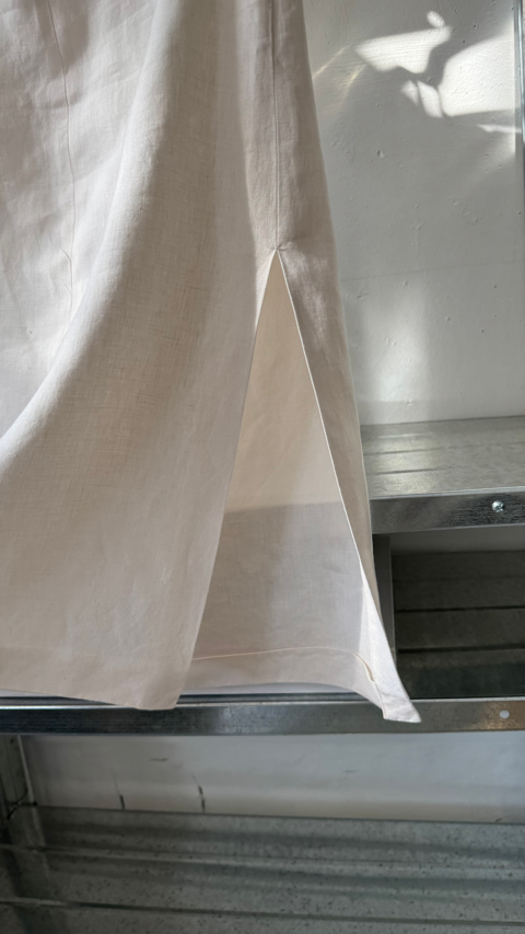 STRAPLESS LINEN DRESS - 90s