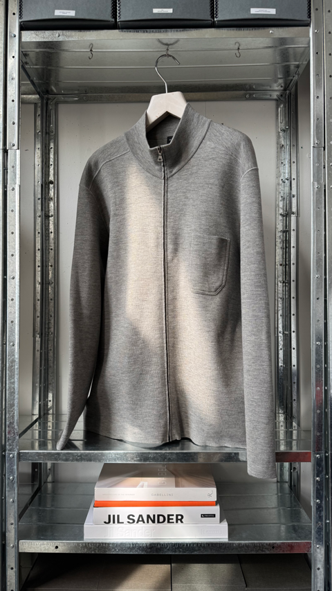 STRETCHY WOOL ZIP-UP