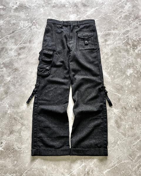 TETE HOMME WIDE-LEG BONDAGE CARGO PANTS