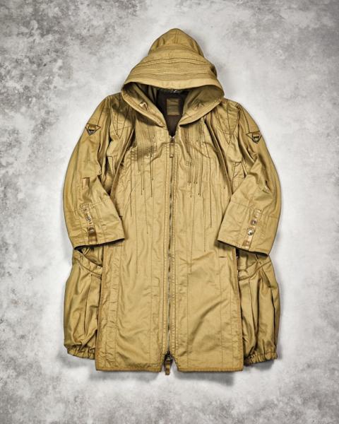 MARITHÉ + FRANÇOIS GIRBAUD LAYERED HOOD TRENCH COAT