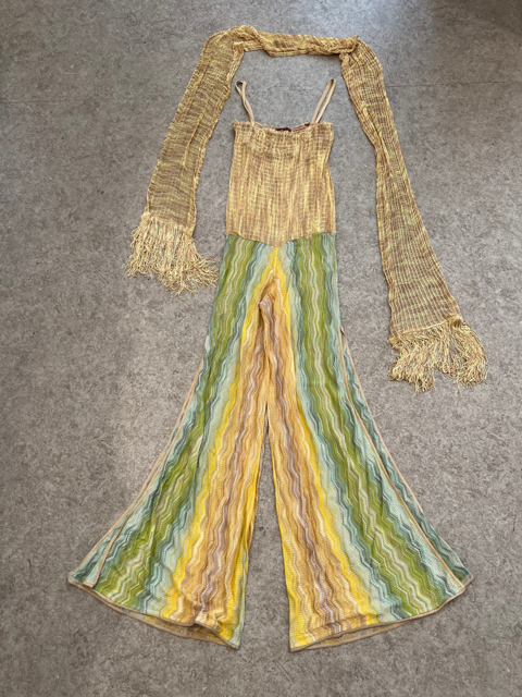 Missoni Mesh jumpsuit and Shawl