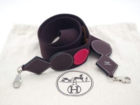 Hermes Bandouliere 50mm Sangle Dark Purple Shoulder Strap/ Accessories Belt- 110cm (Included DHL and Insurance)
