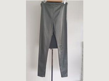 JEAN PAUL GAULTIER - PEWTER LEGGINGS WITH ANKLE ZIPS SIZE 38