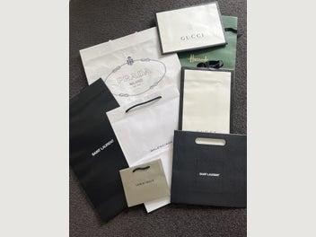 8 x Designer bags/packaging Dior, Saint Laurent, Gucci etc