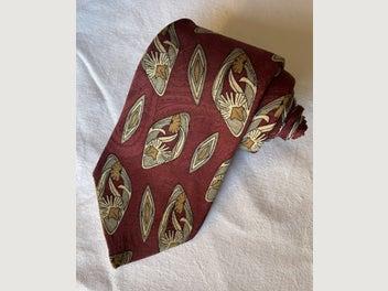 Vintage Yves Saint Laurent (YSL) Pure Silk Tie - Abstract Art Deco Design