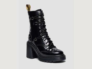 Dr. Martens Chesney HDW Studded 10 Eye Boot - Black Buttero