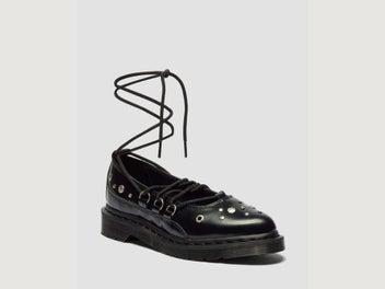 Dr. Martens Elphie II HDW Studded Lace Up Shoe - Black Buttero