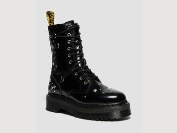 Dr. Martens Jadon Hi HDW Studded 10 Eye Boot - Black Buttero
