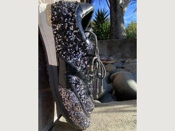 LA PERLA EMBELLISHED SNEAKERS SZ 37