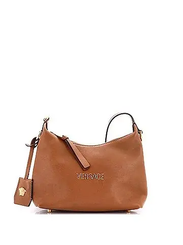 Versace Tag Hobo Leather