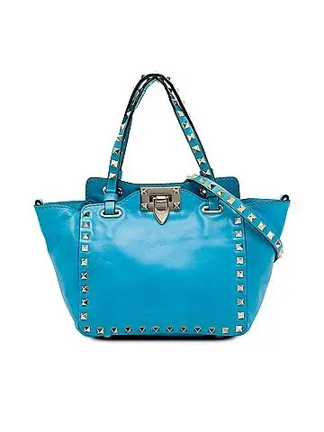 Valentino Mini Leather Rockstud Trapeze Satchel