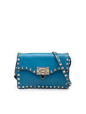 Valentino Mini Leather Rockstud Flap Crossbody