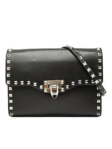 Valentino Small Leather Rockstud Flip Lock Crossbody