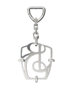 Metallic Silver Burberry Charm