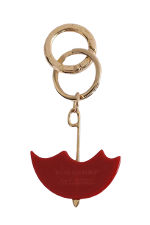 Red Fabric Burberry Key Chain
