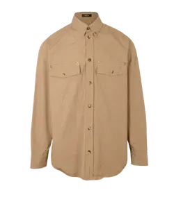 Versace Overshirt, Mens, Cotton, Beige, Sz M, 2*