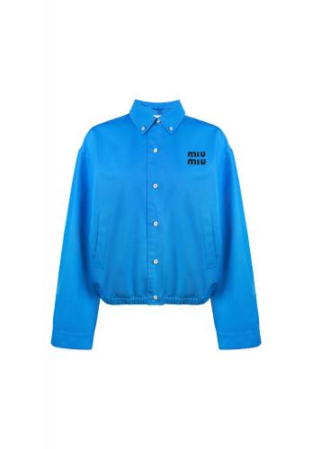 Miu Miu Blue Bomber Jacket