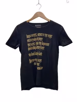 Tシャツ/2/コットン/BLK/プリント